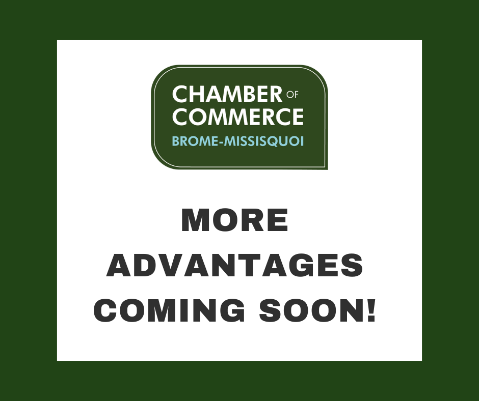 Chamber of commerce Brome-Missisquoi More advantages coming soon !