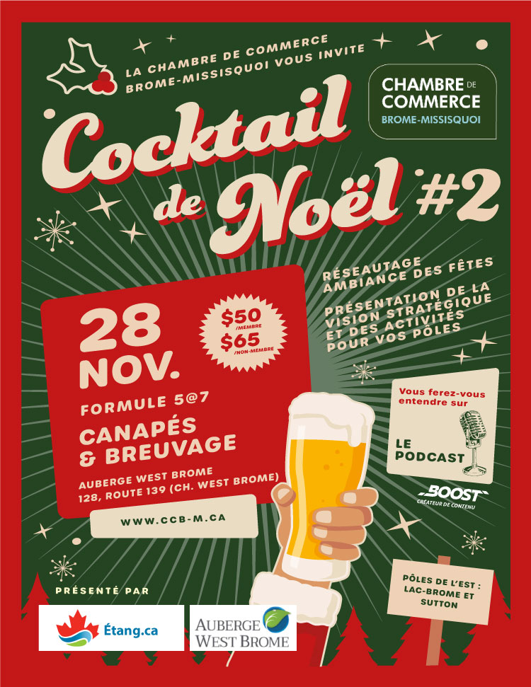 Deuxième cocktail de Noël de la CCB-M Pôles Est - Lac-Brome et Sutton - 28 novembre 2024